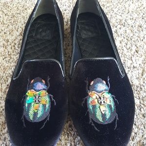 Tory Burch embroidered Beetle loafers